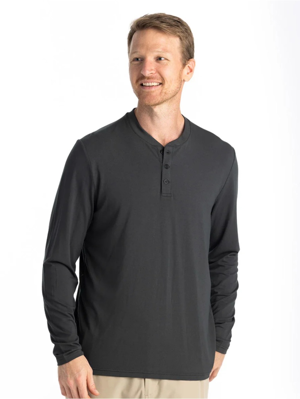 Rhône Men’s Navy Long Sleeve Henley Shirt Top. Size Large Excellent Condition